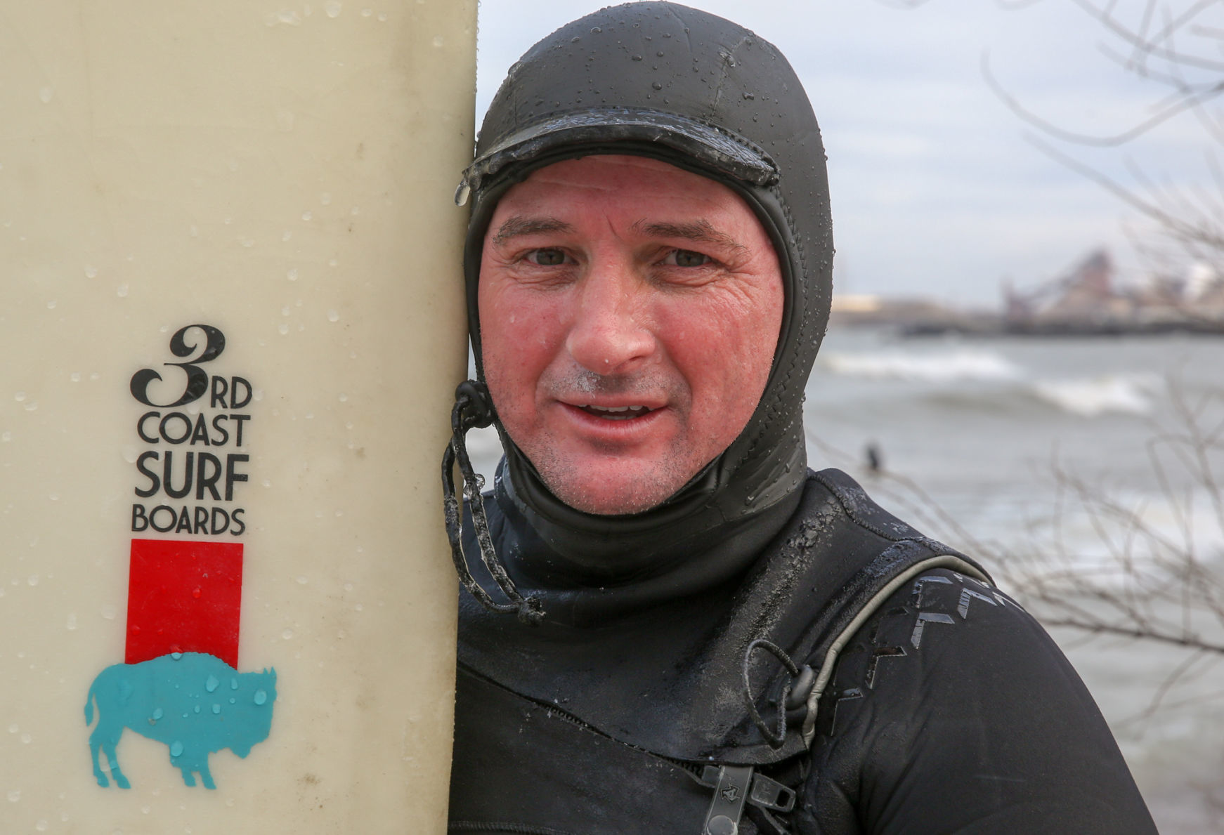 Surfing Lake Michigan